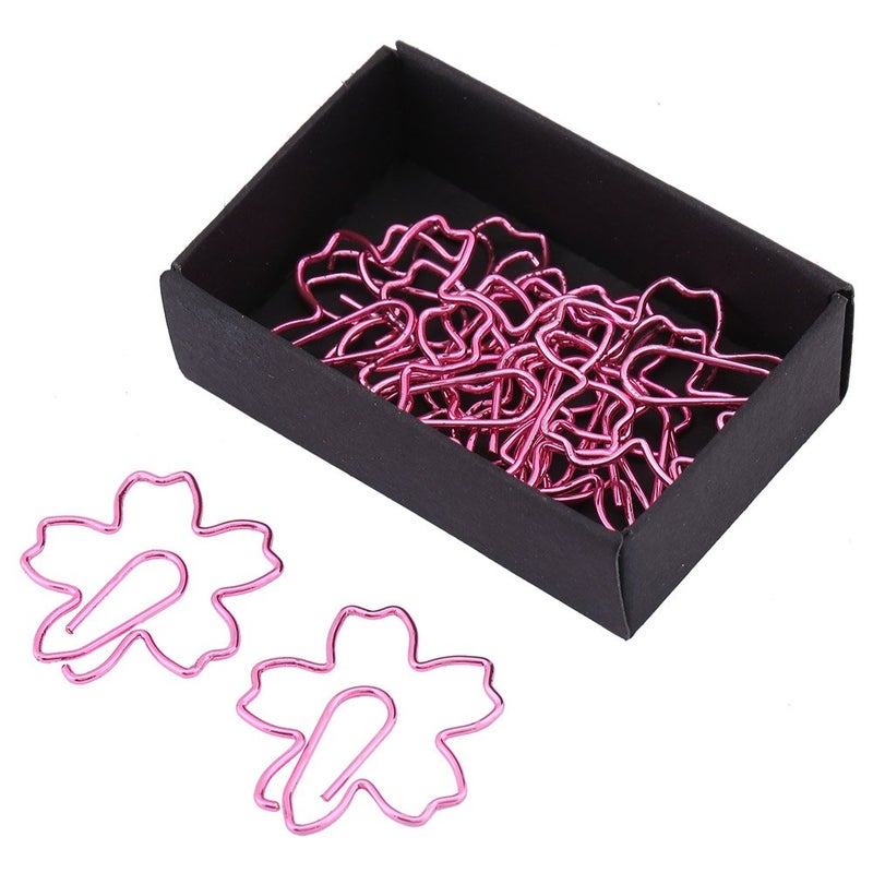 Eboxer Flower Paper Clips Paperclips Creative Cute Paper Clips for Paper Non Skid Usually for Office School Book Notebook Document Organizing and so on (12 Pieces) - Image 1